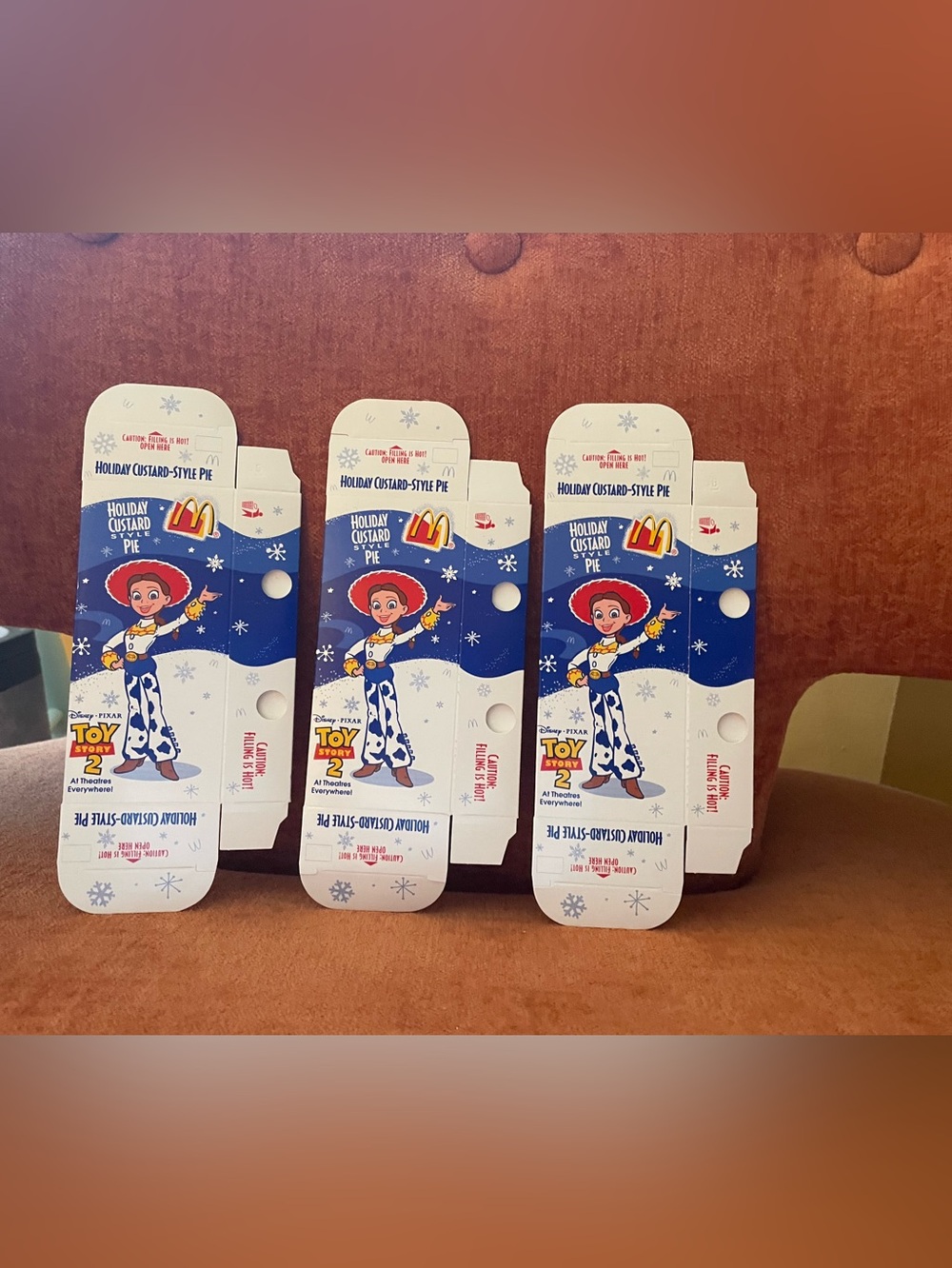 Set of 3 Toy Story 2 McDonald’s Pie Boxes